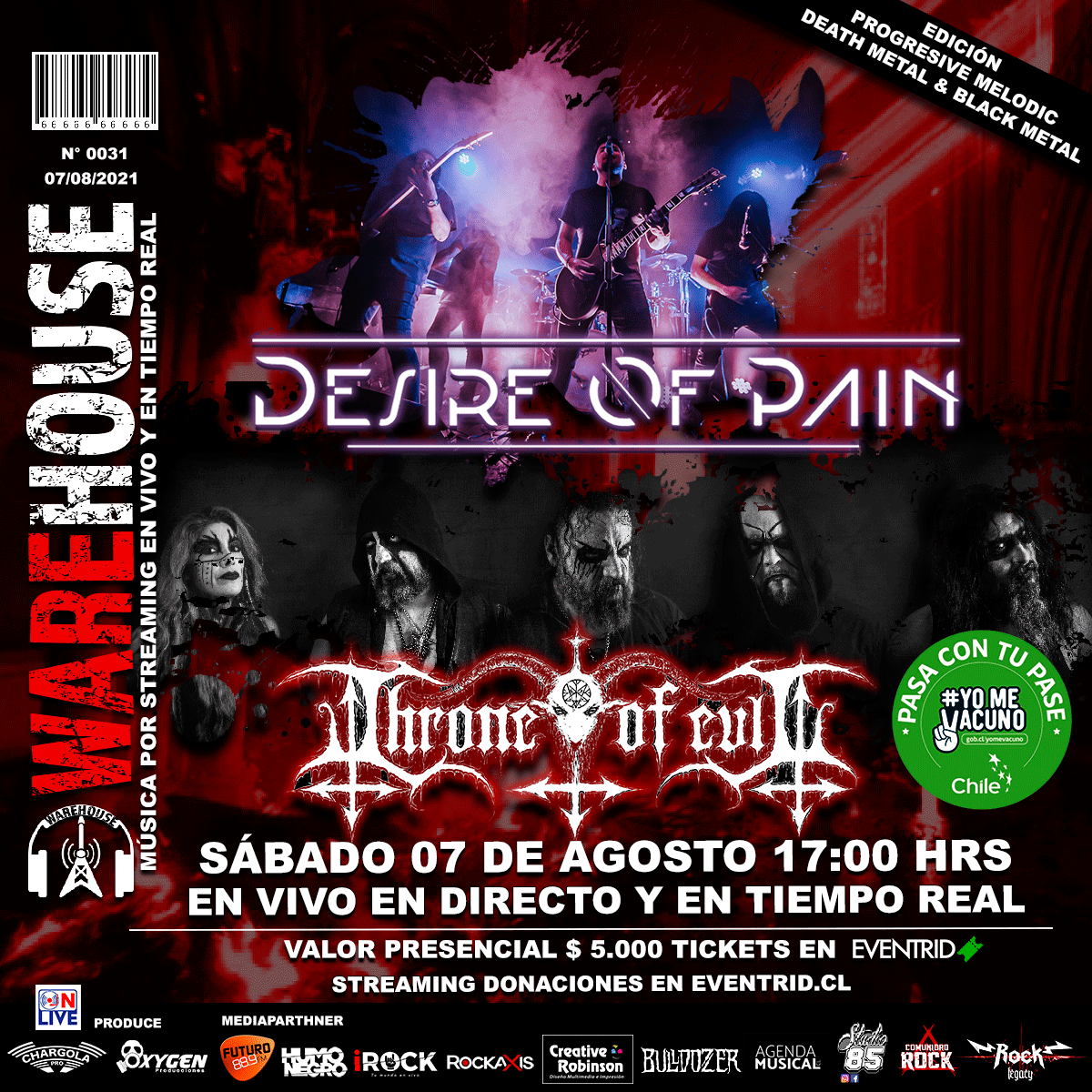 NACIONAL | Warehouse presenta a Desire of Pain + Throne of Evil