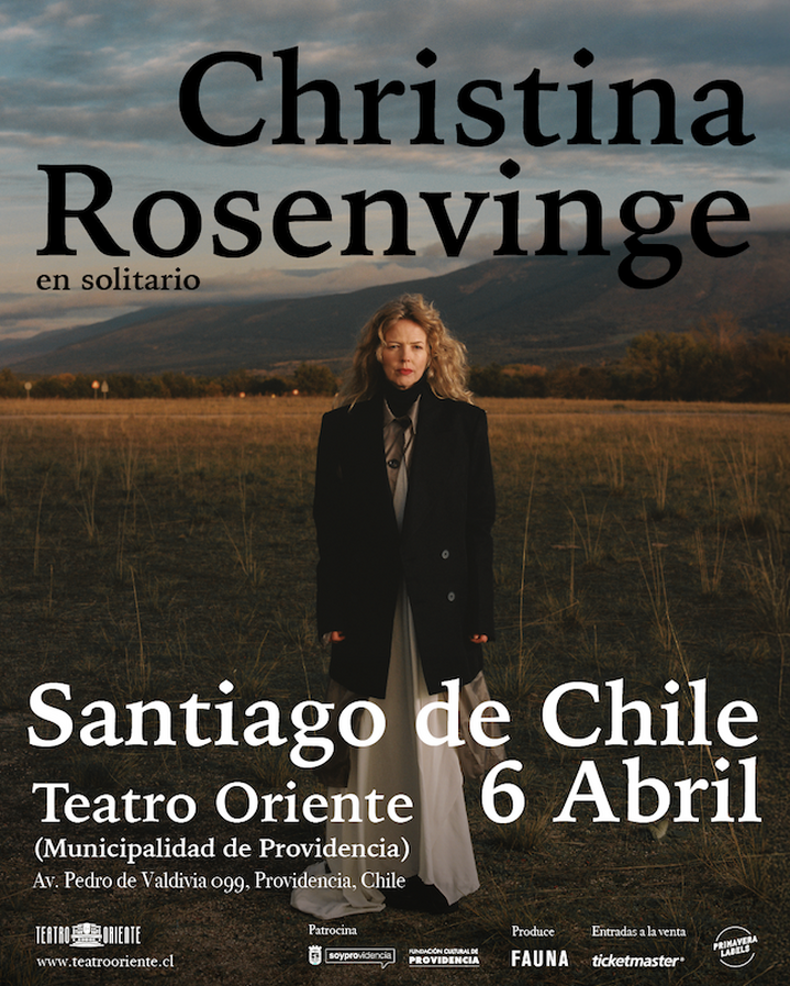 EVENTOS | Christina Rosenvinge se presentará el próximo domingo 6 de abril en Teatro Oriente