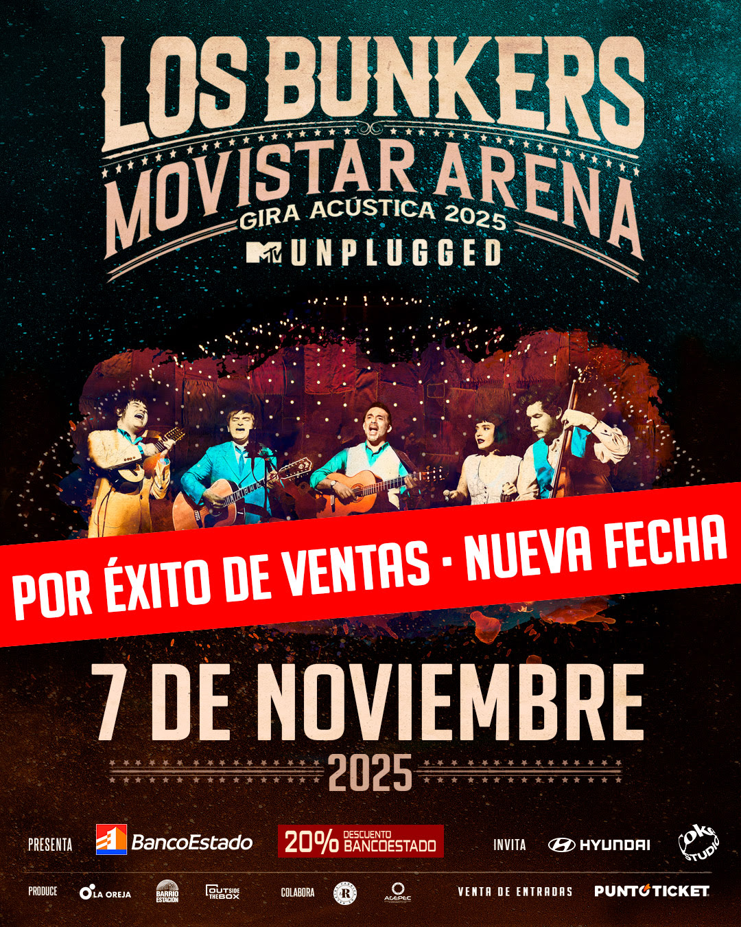 EVENTOS | Por éxito de ventas: Los Bunkers agregan un segundo show en el Movistar Arena